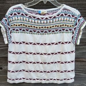 Ted Baker Multicolor Short Sleeve Sweater Size 4